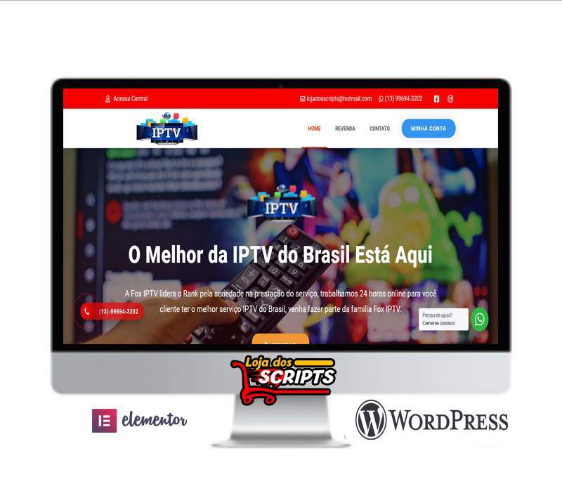 Site Para IPTV- COD-2527