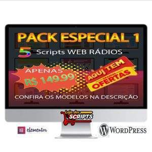 Pack completo com 5 Web Rádio Variadas -COD-PACK-105