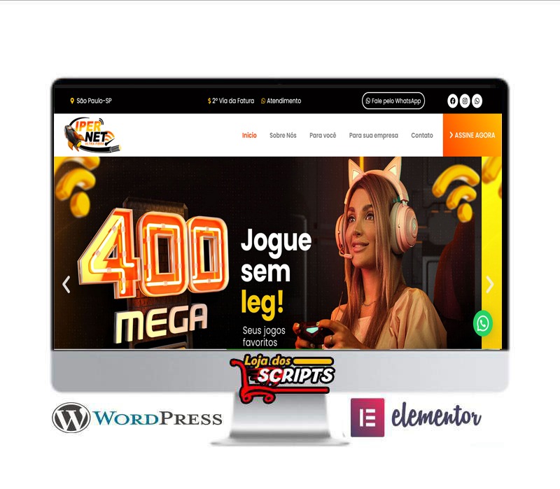 Site Provedor de Internet WordPress - COD-INTER-5234